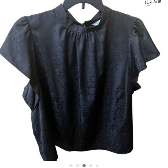 Nine West black mock neck jacquard top size 1X - Picture 10 of 10